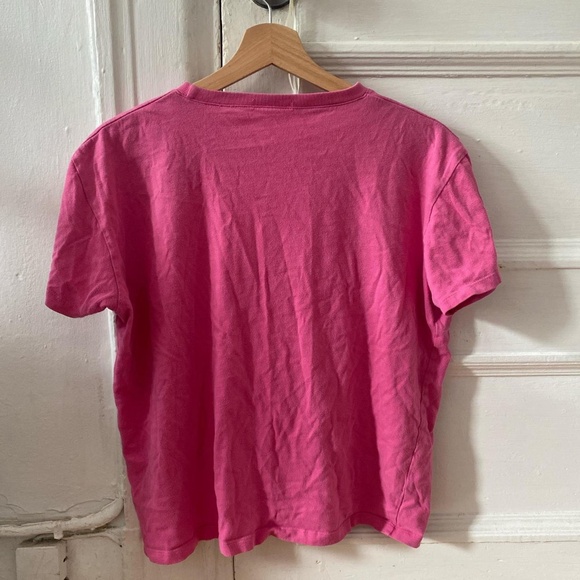 Pink and blue cotton tee with a relaxed fit - Picture 2 of 2